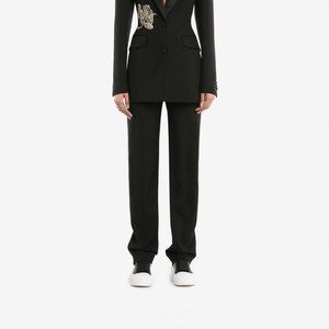 Alexander McQueen - Light Wool Silk Long Cigarette Trouser